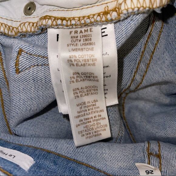 Frame Le High Skinny Jeans Light Wash 26 - Picture 9 of 9